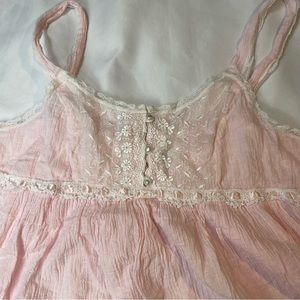 coquette nightgown xl delicates pink and white lace